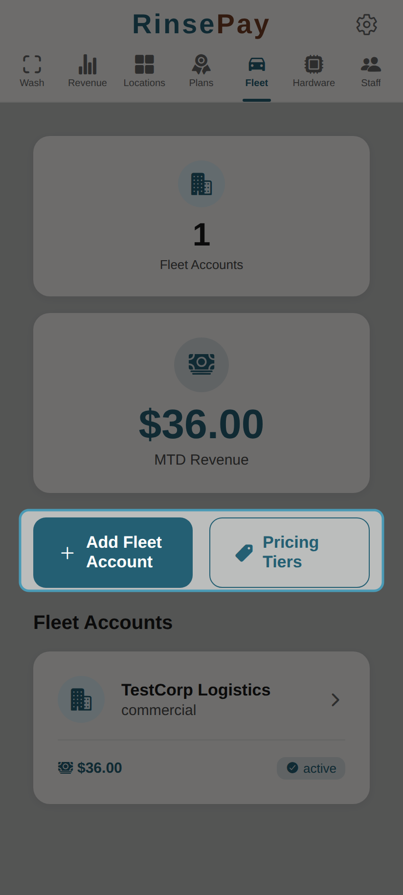 Add Fleet Account